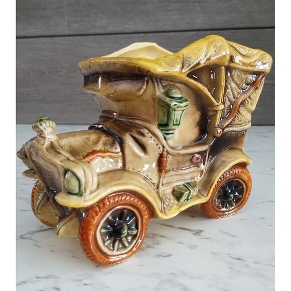 Vintage Ford Model A Ceramic Car Jalopy Automobile Planter Japan Car Collection - Picture 9 of 10